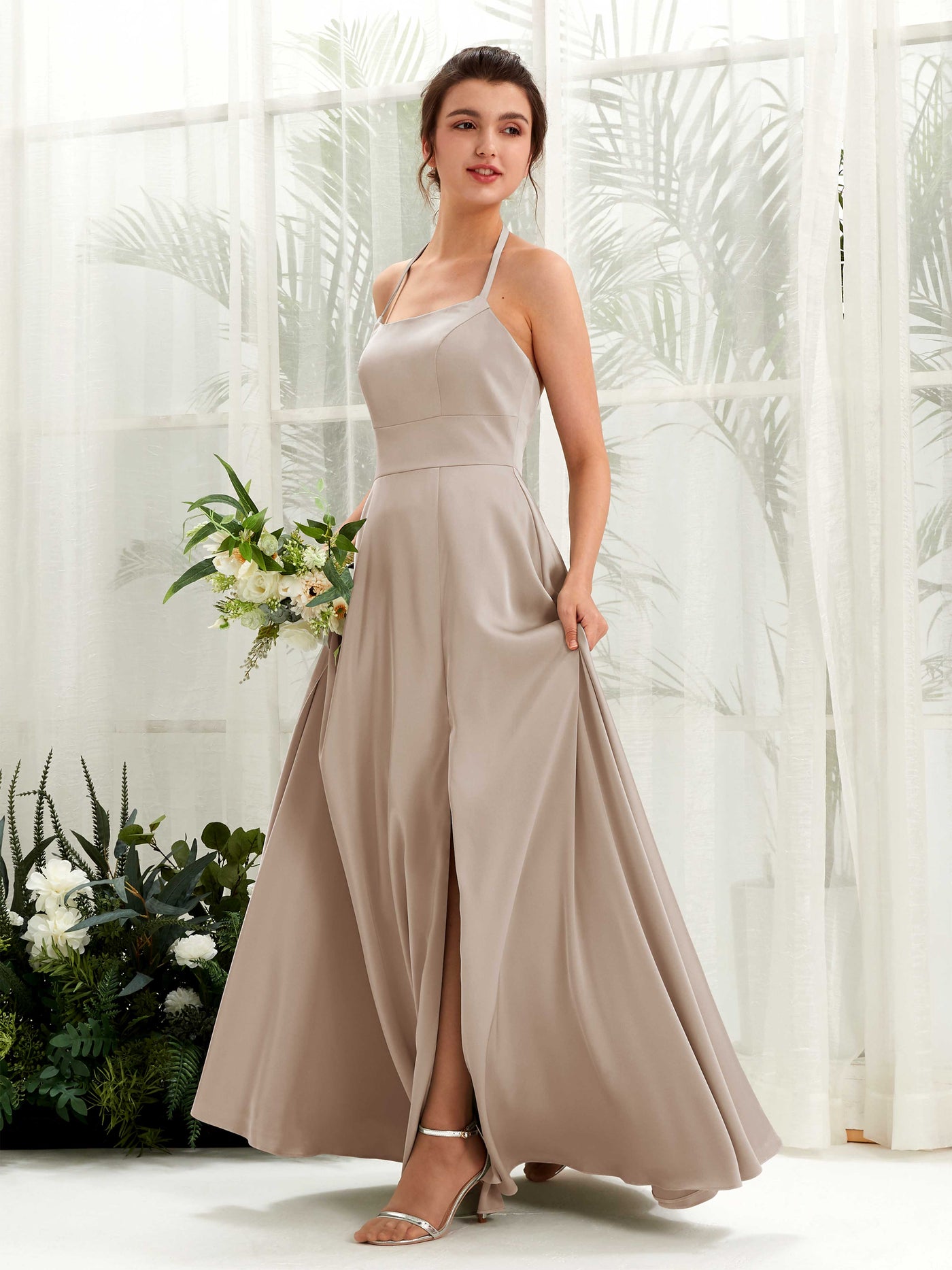 halter bridesmaid dress